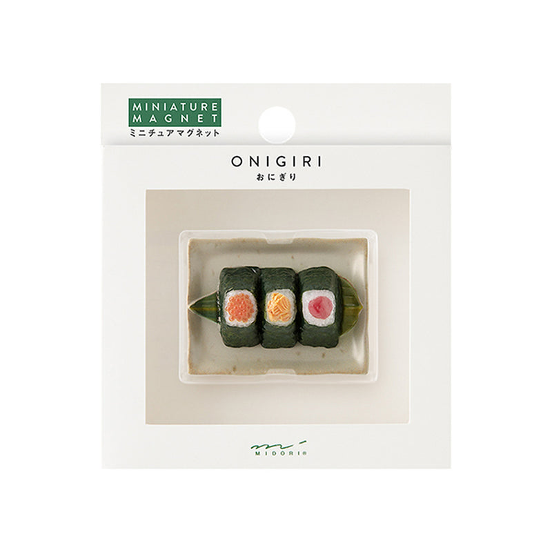 Midori Refrigerator Miniature Magnet - Food - Onigiri - - Creative Stationery - Bunbougu