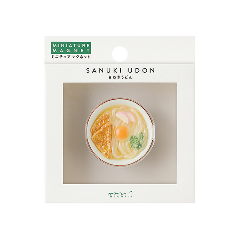 Midori Refrigerator Miniature Magnet - Food - Sanuki Udon - - Creative Stationery - Bunbougu
