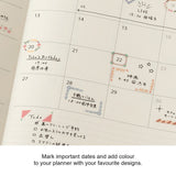 Midori Seal Collection Planner Stickers - Date Circle Decorative