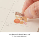 Midori Seal Collection Planner Stickers - Margins Cookie