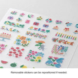 Midori Seal Collection Planner Stickers - Margins Floral