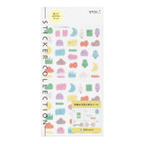 Midori Seal Collection Planner Stickers - Side-Frame Loose Illustration