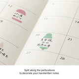 Midori Seal Collection Planner Stickers - Side-Frame Loose Illustration