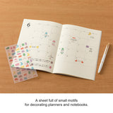 Midori Seal Collection Planner Stickers - Side-Frame Loose Illustration