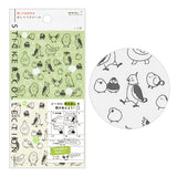 Midori Seal Collection Planner Stickers - Talking Bird -  - Planner Stickers - Bunbougu