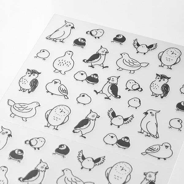 Midori Seal Collection Planner Stickers - Talking Bird -  - Planner Stickers - Bunbougu