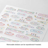 Midori Seal Collection Planner Stickers - Text Anniversary
