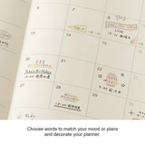 Midori Seal Collection Planner Stickers - Text Anniversary