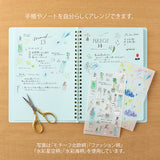 Midori Transfer Sticker for Journaling - Watercolor Sea -  - Planner Stickers - Bunbougu