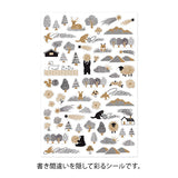Midori Yuru Log Notebook Decoration Sticker - Camouflage Forest (1 Sheet) - - Planner Stickers - Bunbougu