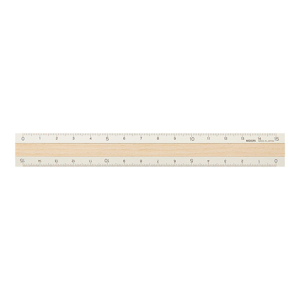 Midori Aluminium Wooden Ruler - Limited Edition - Light Wood/Ivory - 1 ...