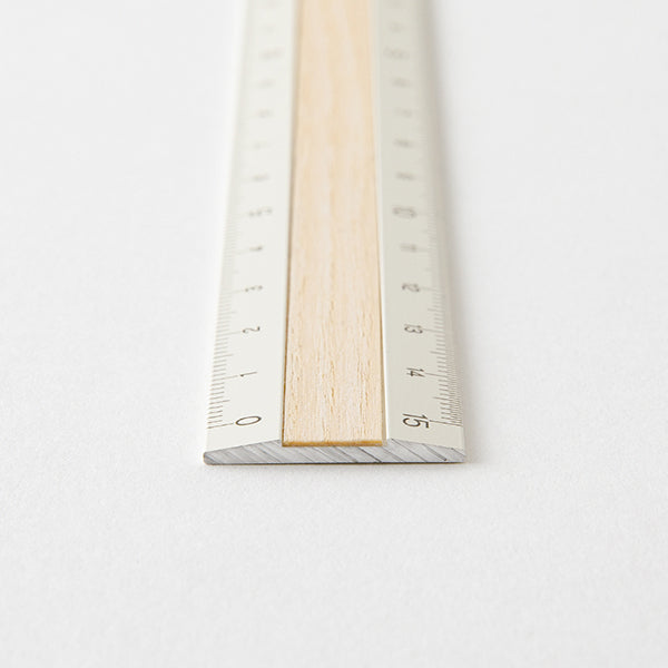 Midori Aluminium Wooden Ruler - Limited Edition - Light Wood/Ivory - 1 ...