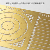 Midori Brass Diary Template - Time Log Pattern - - Diaries & Planners - Bunbougu