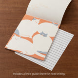 Midori Kimagura Letter Paper Pad - 24 Sheets - Cat - - Envelopes & Letter Pads - Bunbougu