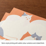 Midori Kimagura Letter Paper Pad - 24 Sheets - Cat - - Envelopes & Letter Pads - Bunbougu