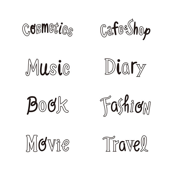 Midori Paintable Rotating Stamp - Dial Type - Colourful Title -  - Planner Stamps & Ink Pads - Bunbougu