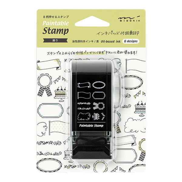 Midori Paintable Rotating Stamp - Dial Type - Decoration -  - Planner Stamps & Ink Pads - Bunbougu