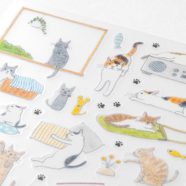 Midori Seal Collection Planner Stickers - Cat - Medium Pattern -  - Planner Stickers - Bunbougu
