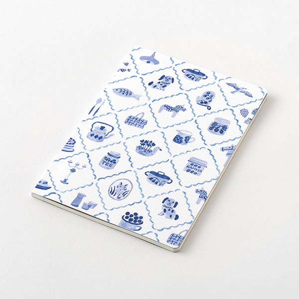 Midori Yuru Log Notebook - Blue Nordic - Dot Grid 5 mm - B6 - - Notebooks - Bunbougu