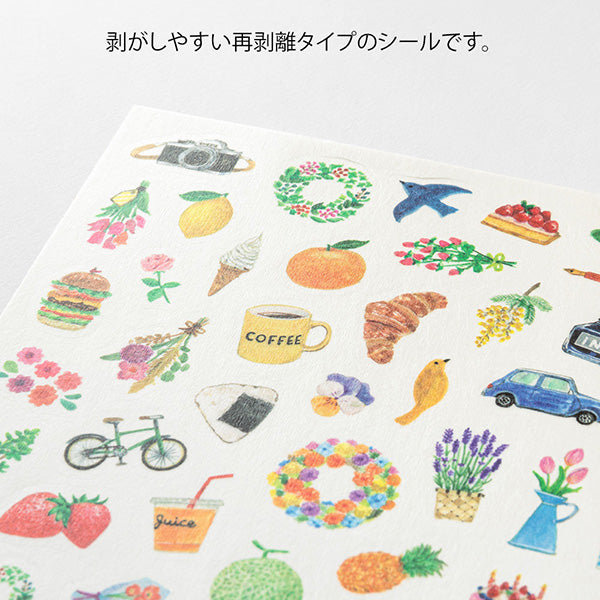 Midori Yuru Log Notebook Decoration Sticker - Motifs -  - Planner Stickers - Bunbougu