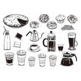 Moodtape Zakka Transparent Stamp - Coffee - - Planner Stamps - Bunbougu