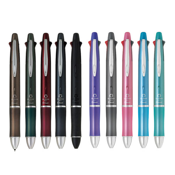 Pilot Dr. Grip 4+1 Ballpoint Multi Pen - 4 Ink Colour 0.5 mm + 0.5 mm Pencil -  - Multi Pens - Bunbougu