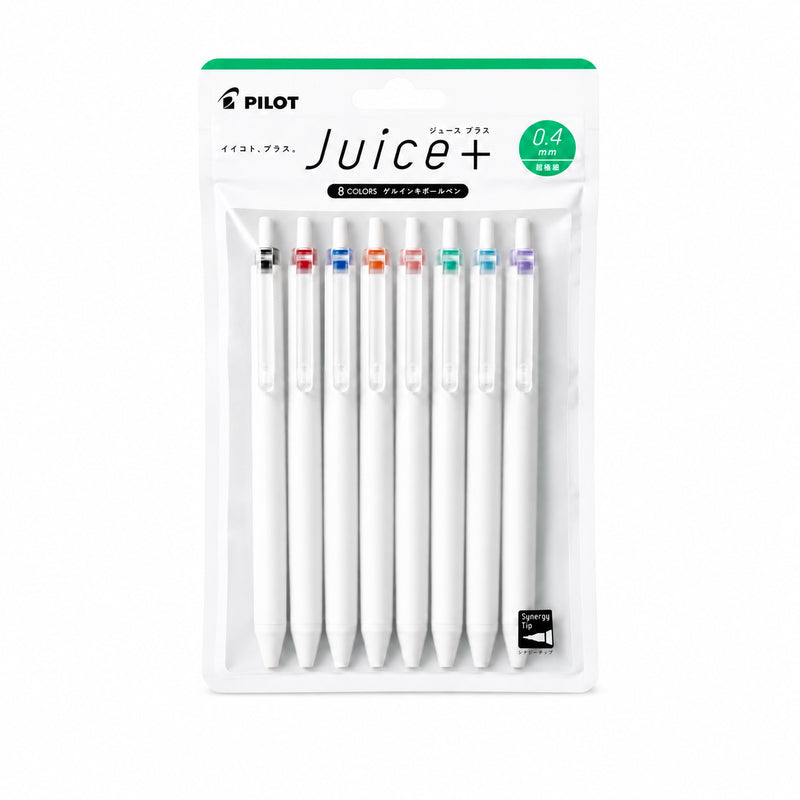 Pilot Juice+ Gel Pen - 8 Colour Set - 0.4 mm - - Gel Pens - Bunbougu
