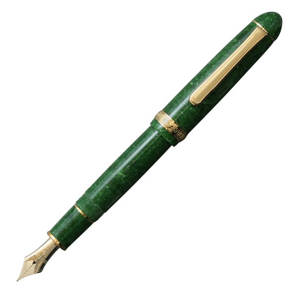 Platinum 3776 Century Celluloid Fountain Pen - Emerald - 14k Gold -  - Fountain Pens - Bunbougu