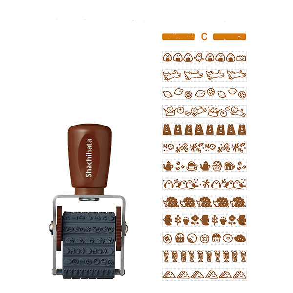 Shachihata x Furukawashiko Rotating Stamp - Watashibiyori C - - Planner Stamps & Ink Pads - Bunbougu