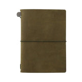 Traveler's Company Traveler's Notebook Starter Kit - Olive Leather - Passport Size