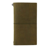 Traveler's Company Traveler's Notebook Starter Kit - Olive Leather - Regular Size -  - Diaries & Planners - Bunbougu