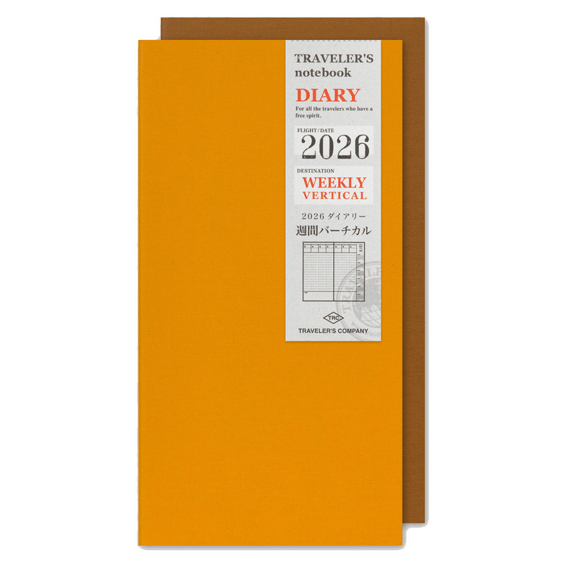 Traveler's Notebook 2026 Refill - Weekly Diary (Vertical) - Regular Size - - Diaries & Planners - Bunbougu