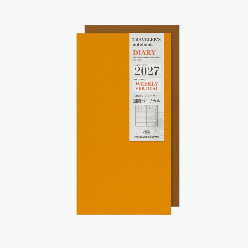 Traveler's Notebook 2027 Refill - Weekly Diary (Vertical) - Regular Size - - Diaries & Planners - Bunbougu