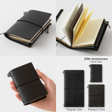 Traveler's Notebook Card Size 20th Anniversary Set - Black - - Diaries & Planners - Bunbougu