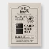 Traveler's Notebook Card Size 20th Anniversary Set - Black - - Diaries & Planners - Bunbougu