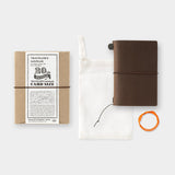 Traveler's Notebook Card Size 20th Anniversary Set - Brown - - Diaries & Planners - Bunbougu
