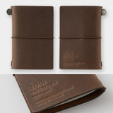 Traveler's Notebook Card Size 20th Anniversary Set - Brown - - Diaries & Planners - Bunbougu