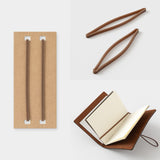 Traveler's Notebook Card Size 20th Anniversary Set - Brown - - Diaries & Planners - Bunbougu
