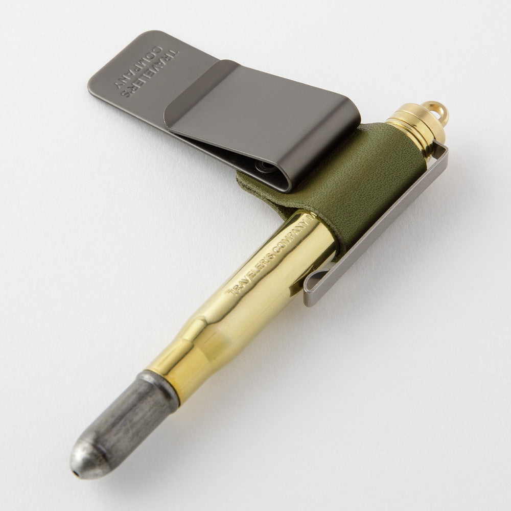 Traveler's Company Traveler's Notebook Accessories 016 - Pen Holder - Medium - Olive - - Notebook Accessories - Bunbougu