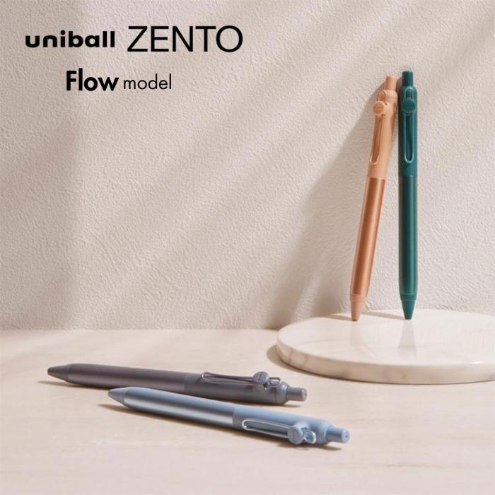 Uni-ball Zento Gel Pen - Flow Model - Black Ink - 0.38 mm/0.5 mm - - Gel Pens - Bunbougu