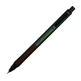Uni Kuru Toga Metal Mechanical Pencil - Wood Grip - Forest Green Metal Body