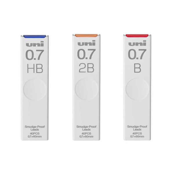 Uni Smudge-Proof Pencil Lead - 0.7 mm -  - Pencil Leads - Bunbougu