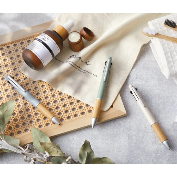 Uni Jetstream 4 & 1 Bamboo 4 Colour 0.5 mm Ballpoint Multi Pen + 0.5 mm Pencil - Blue Grey - - Multi Pens - Bunbougu