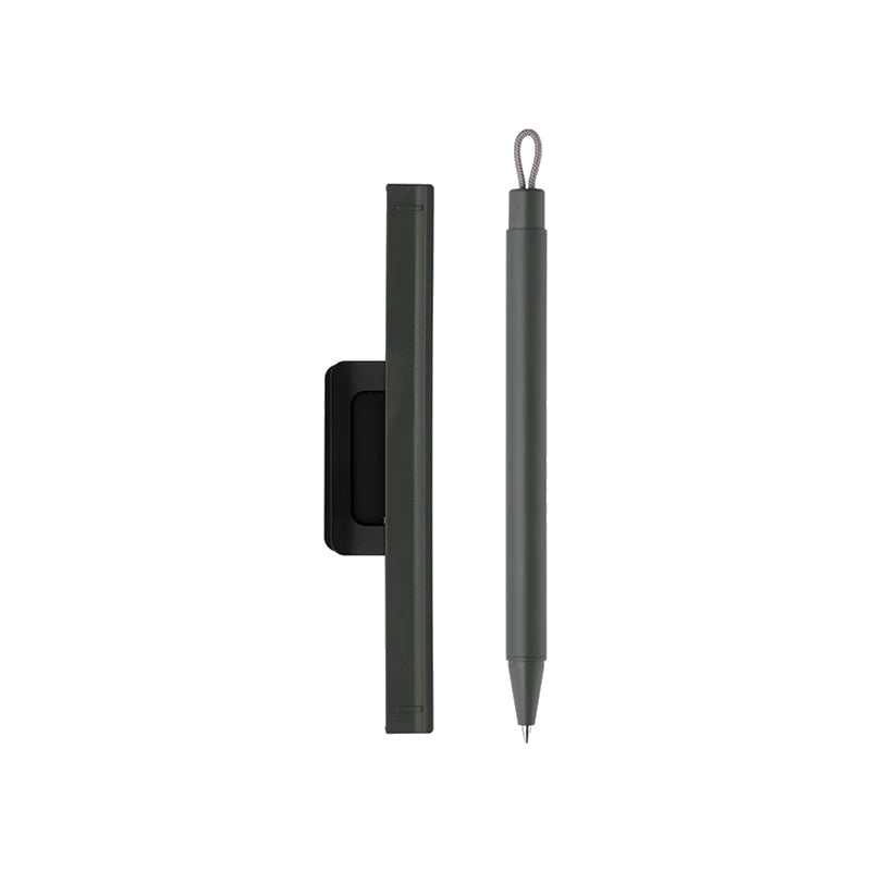 Zebra Pitan Gel Pen with Magnet Holder & Clip for Notebook - Black Body - Black Ink - 0.5 mm - - Gel Pens - Bunbougu