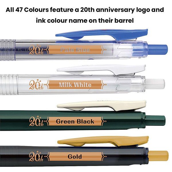 Zebra Sarasa Push Clip Gel Pen - 20th Anniversary Limited Edition - 47 Colour Set - 0.5 mm -  - Gel Pens - Bunbougu