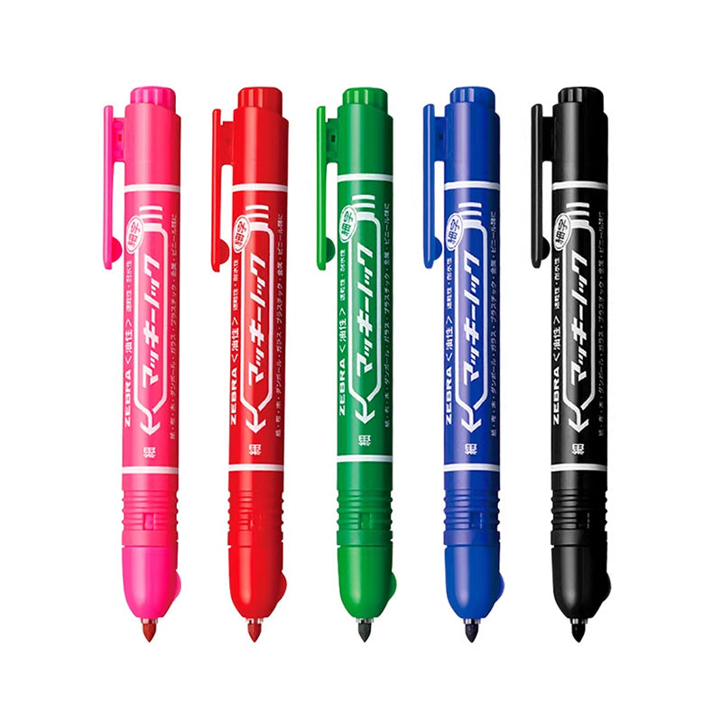 Zebra Mckee Knock Permanent Marker - Fine Tip - 1.0 mm - - Markers - Bunbougu