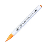 Kuretake Zig Clean Color Real Watercolor Brush Pen - Fluorescent Colour Range - 002 Fluorescent Orange - Brush Pens - Bunbougu