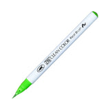 Kuretake Zig Clean Color Real Watercolor Brush Pen - Fluorescent Colour Range - 004 Fluorescent Green - Brush Pens - Bunbougu