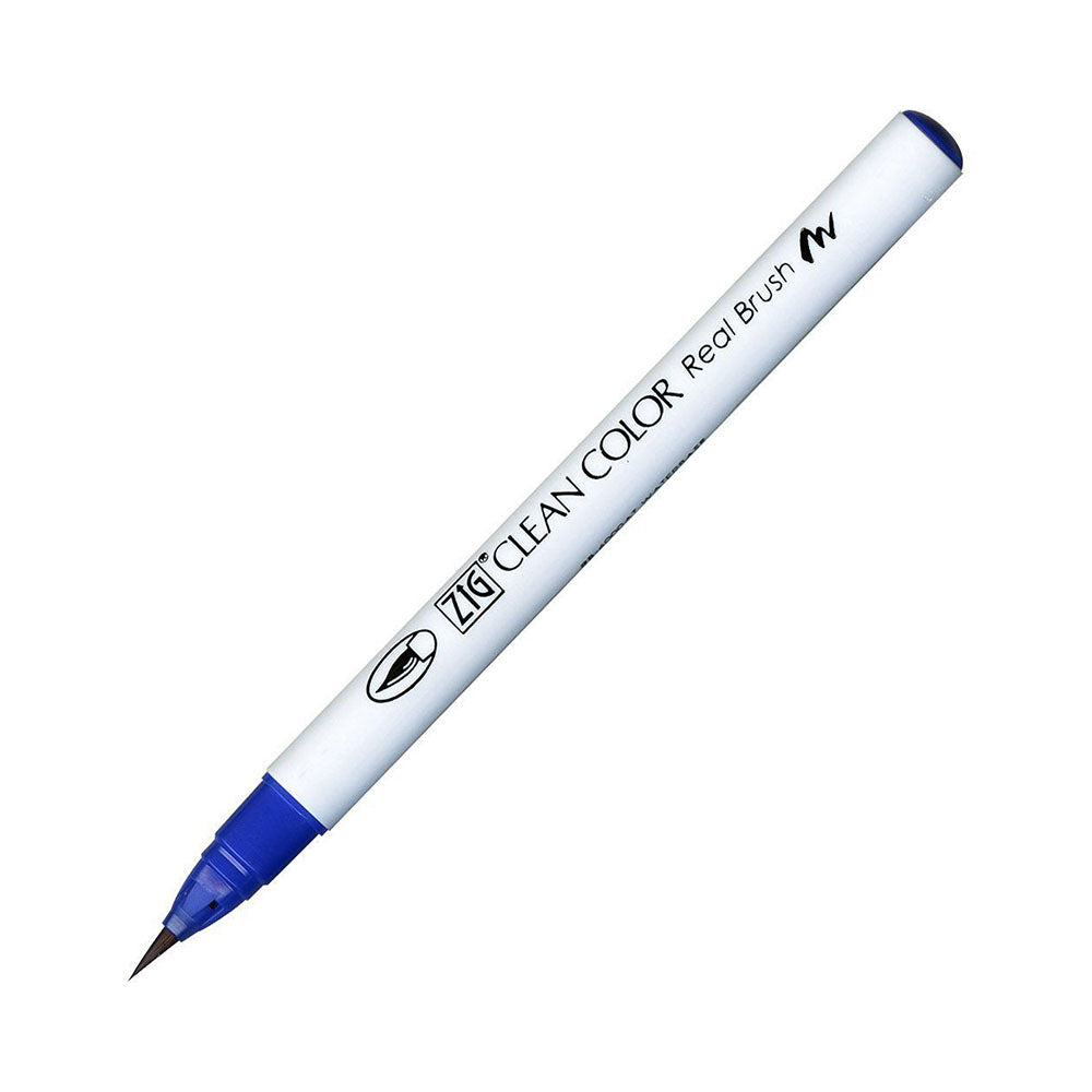 Kuretake Zig Clean Color Real Watercolor Brush Pen - Blue Colour Range - 030 Blue - Brush Pens - Bunbougu