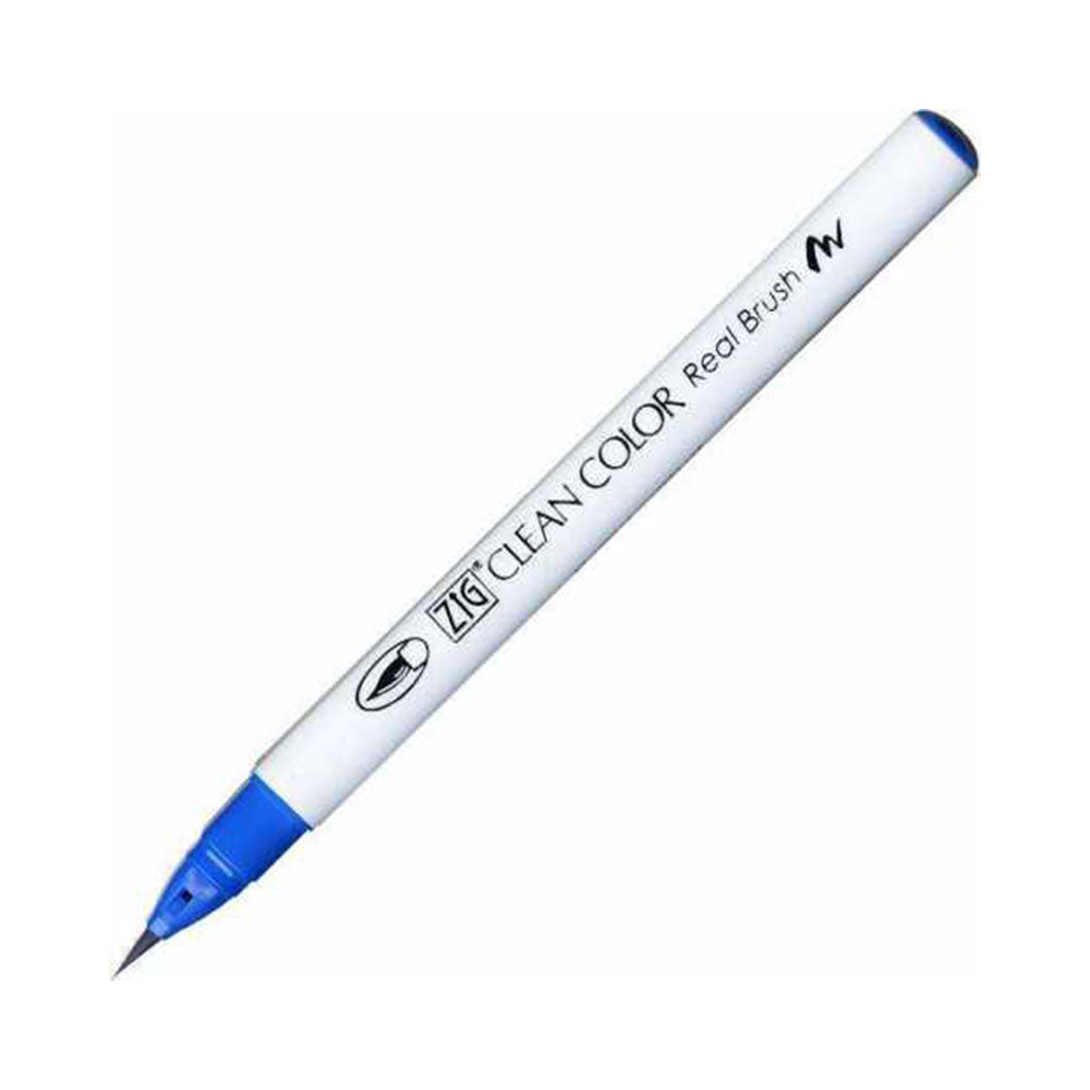 Kuretake Zig Clean Color Real Watercolor Brush Pen - Blue Colour Range - 031 Cobalt Blue - Brush Pens - Bunbougu